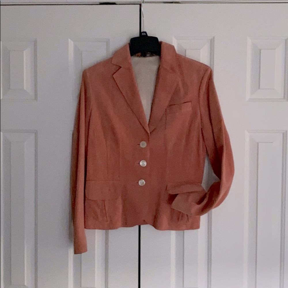 NICE FOR SPRING: EUC suede Ann Taylor blazer.